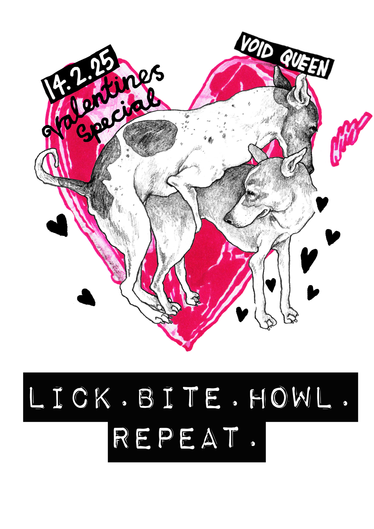 Lick.Bite.Howl.Repeat - Poster A2 Premium Druck